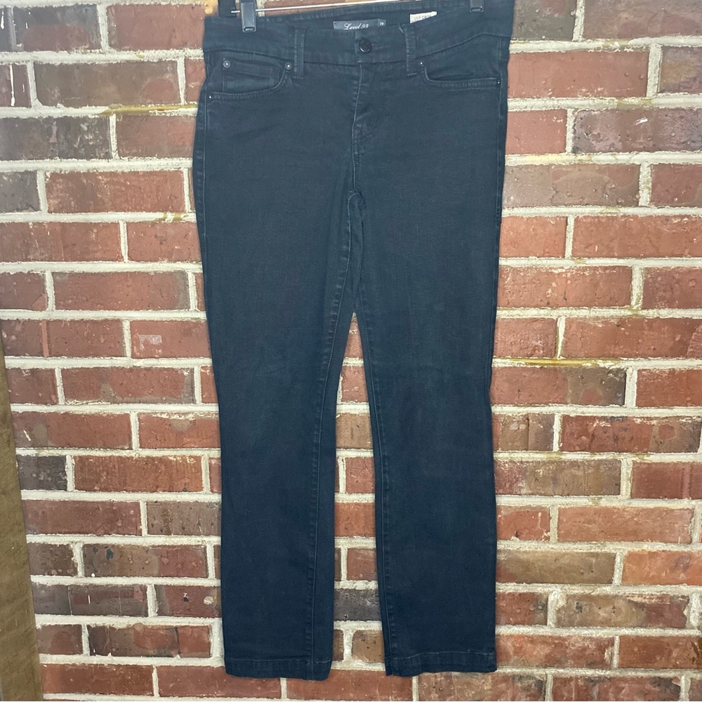 Level 99 Lily Crop Skinny Straight Jeans Size 28 Black